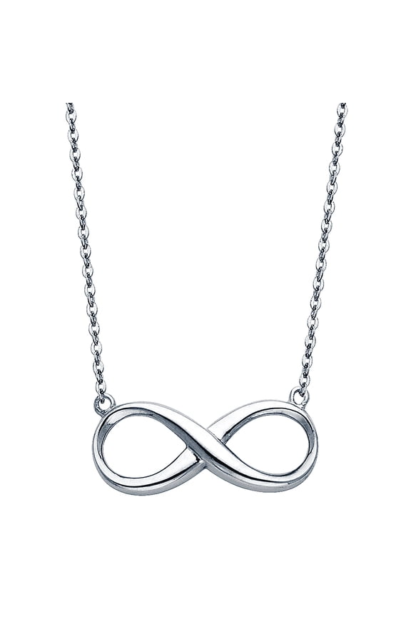 14k White Gold Infinity Necklace Pendant Necklace for Women - 1.9 Grams