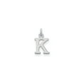 thumbnail image 1 of 14k White Gold Initial K Pendant for Women, Polished Block Letter Monogram Charm, Uppercase Alphabet Jewelry Symbolizing Identity, Elegant Necklace Accessory for Everyday Wear, 1 of 4