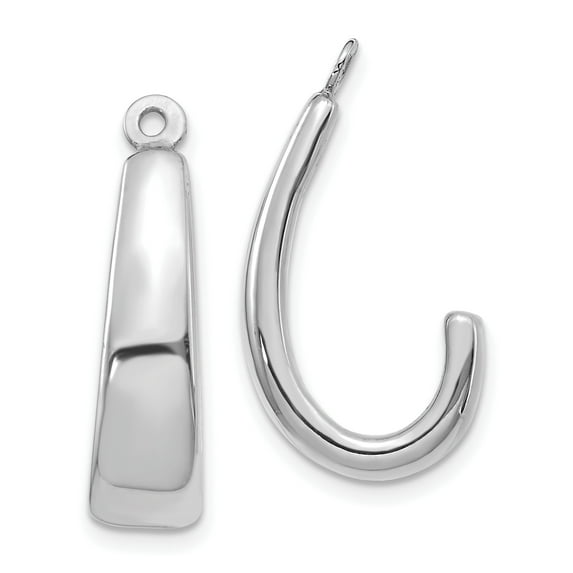 14k White Gold J Hoop Earring Jackets