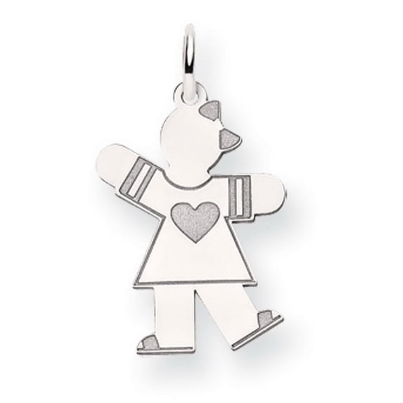 14k White Gold Kid Charm