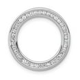 thumbnail image 1 of 14k White Gold Lab Grown Diamond Channel Set Circle Chain Slide Pendant 3/8 Ct., 1 of 3