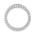 thumbnail image 1 of 14k White Gold Lab Grown Diamond Round Frame Circle Chain Slide Pendant 1/2 Ct., 1 of 3