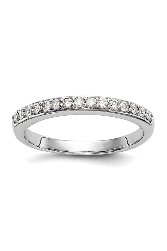 14k White Gold Lab Grown Diamond SI1 SI2 G H I Wedding Band Size 7.00 Wedding Band for Women and Men
