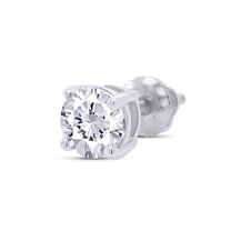 14k White Gold Lab-Grown Diamond Single Stud Earring (0.40 cttw, I-J Color, VS2-SI1 Clarity) With Screw Back