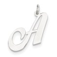 thumbnail image 1 of 14k White Gold Large Fancy Script Initial A Charm, 1 of 4