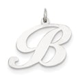 thumbnail image 1 of 14k White Gold Large Fancy Script Initial B Charm, 1 of 4