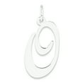 thumbnail image 1 of 14k White Gold Large Fancy Script Initial O Charm Pendant, 1 of 1
