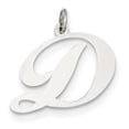 thumbnail image 1 of 14k White Gold Large Fancy Script Letter D Initial Charm YC655D, 1 of 3
