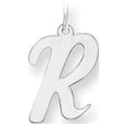 thumbnail image 1 of 14k White Gold Large Script Initial R Charm, 1 of 3