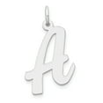 thumbnail image 1 of 14k White Gold Large Script Letter A Initial Charm Pendant, 1 of 4
