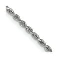 thumbnail image 1 of 14k White Gold Lobster Claw Closure 1.5mm Sparkle Cut Rope Chain Necklace 30 Inch - Chain Necklace for Women and Men, 1 of 2