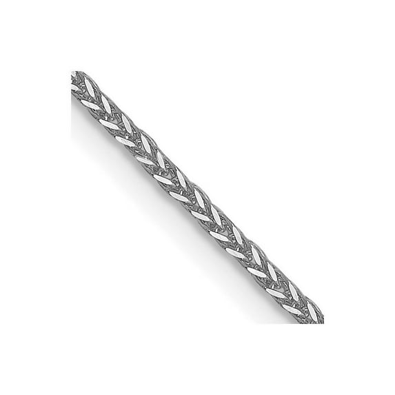 14k White Gold Lobster Claw Closure Quadra Wheat Chain Necklace 20 Inch Measures 1mm Wide - Chain Necklace for Women and