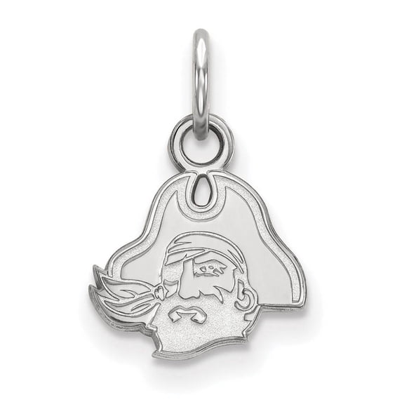 14k White Gold LogoArt East Carolina University Pirate Extra Small Pendant Q4W039ECU