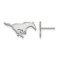thumbnail image 1 of 14k White Gold LogoArt Southern Methodist University Mustang Small Post Earrings Q4W008SMU, 1 of 4