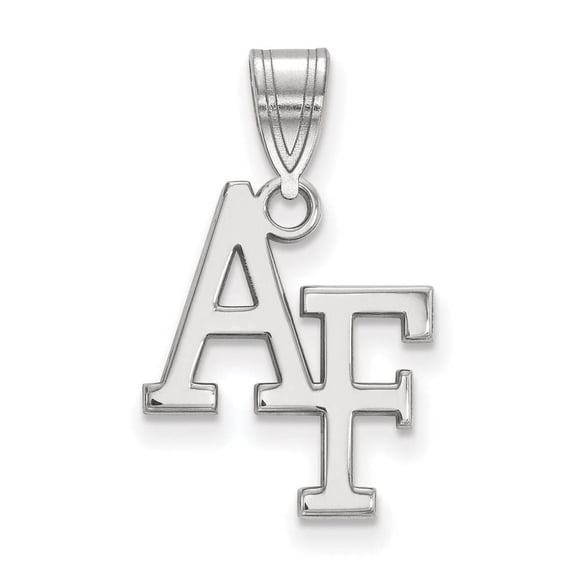 14k White Gold LogoArt United States Air Force Academy A-F Medium Pendant Q4W003USA