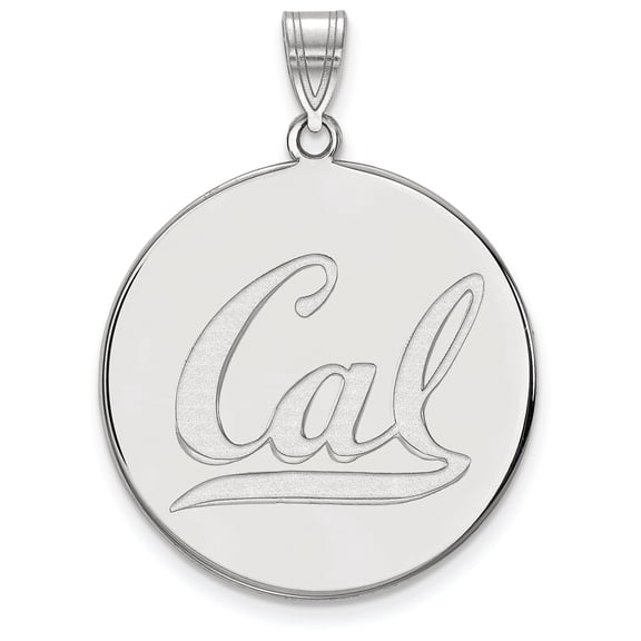 14k White Gold LogoArt University of California Berkeley Extra Large Disc Pendant Q4W046UCB