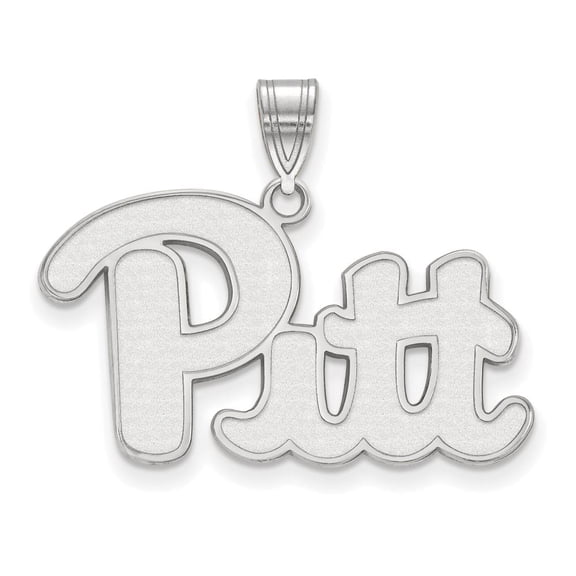 14k White Gold LogoArt University of Pittsburgh Large Pendant Q4W004UPI