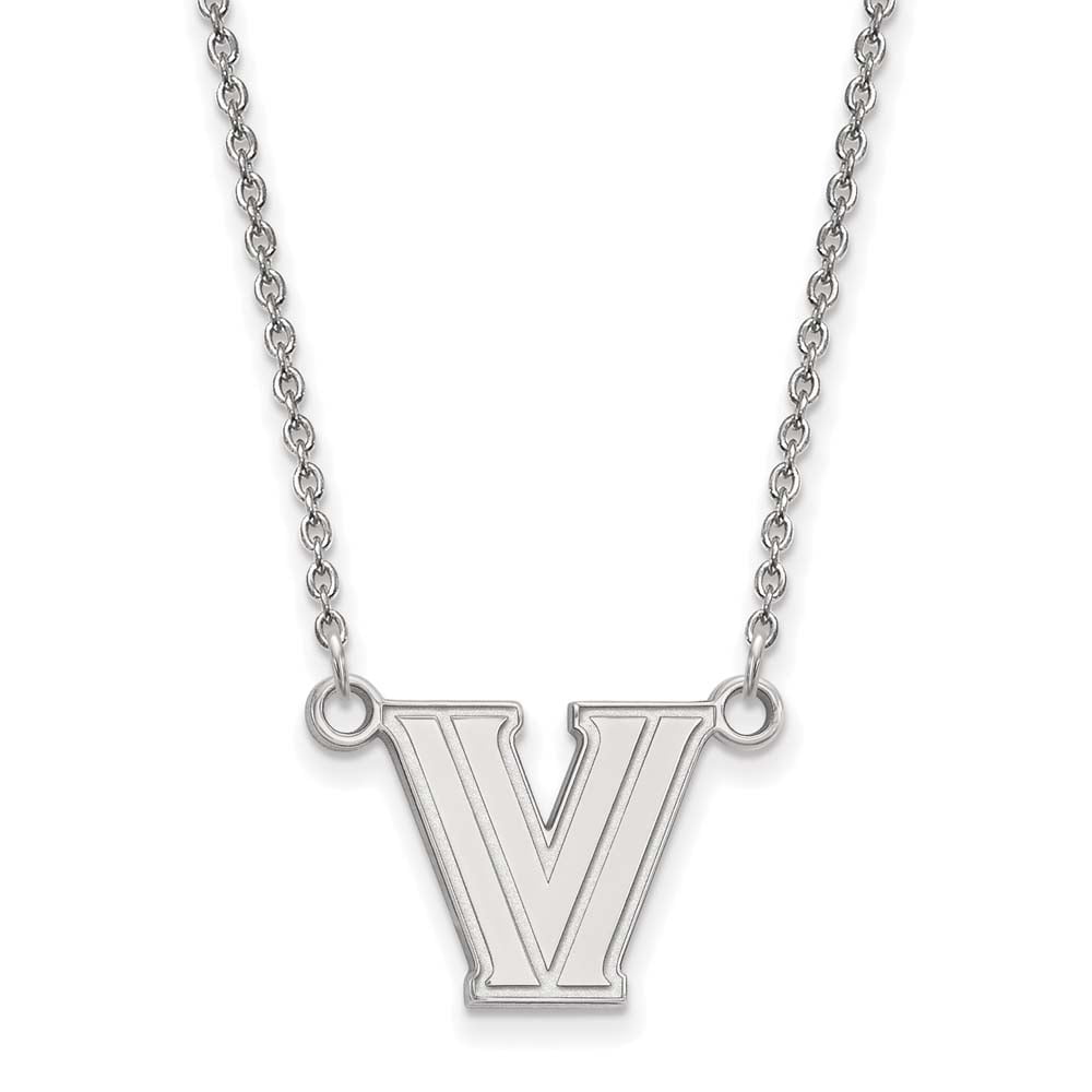 14k White Gold Logoart Villanova University Small Pendant Necklace