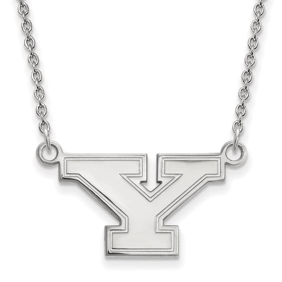 14k White Gold Youngstown State Small Pendant Necklace