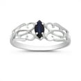 thumbnail image 1 of 14k White Gold Marquise Sapphire filigree Ring, 1 of 6