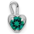 thumbnail image 1 of 14k White Gold May Heart Charm - Measures 4mm Wide, 1 of 2