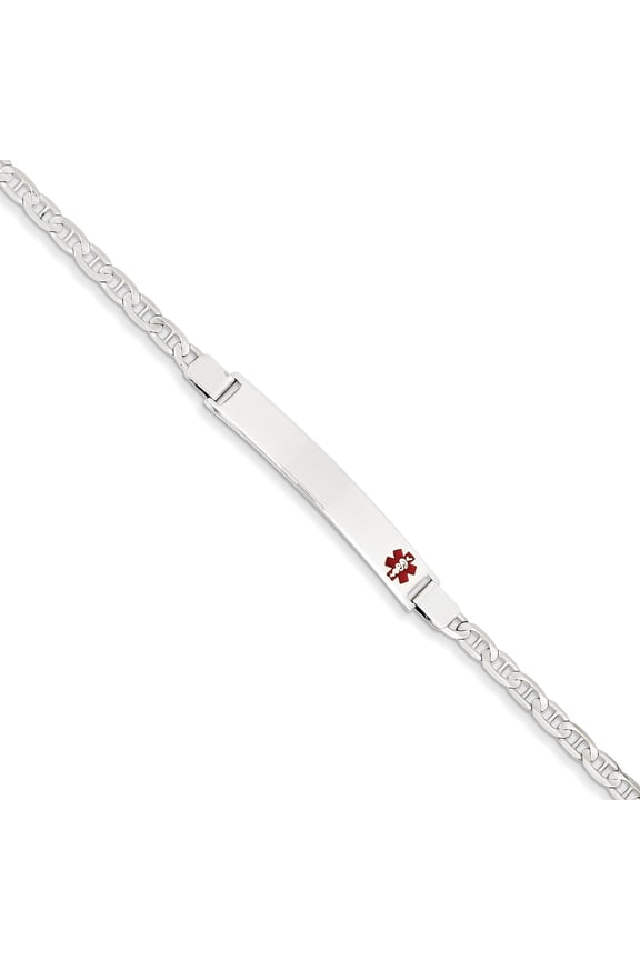 14k White Gold Medical Jewelry Bracelet