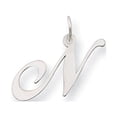thumbnail image 1 of 14k White Gold Medium Fancy Script Initial N Charm, 1 of 3