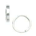 thumbnail image 1 of 14k White Gold Medium Round Hinged Earrings 13x14mm Stud Earring for Women, 1 of 2