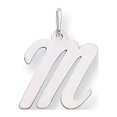 thumbnail image 1 of 14k White Gold Medium Script Initial M Charm, 1 of 3