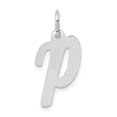 thumbnail image 1 of 14k White Gold Medium Script Initial P Charm - .4 Grams, 1 of 2
