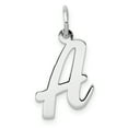 thumbnail image 1 of 14k White Gold Medium Script Letter A Initial Charm Pendant, 1 of 4