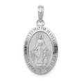thumbnail image 1 of 14k White Gold Miraculous Medal Pendant, 1 of 5