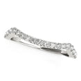 thumbnail image 1 of 14k White Gold Modern Curvy Diamond Wedding Band 1/5 cttw SZ 7.5, 1 of 2