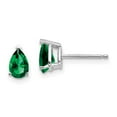 thumbnail image 1 of 14k White Gold 6x4mm Pear Mount St. Helens Stud Earrings XE79WMS, 1 of 4