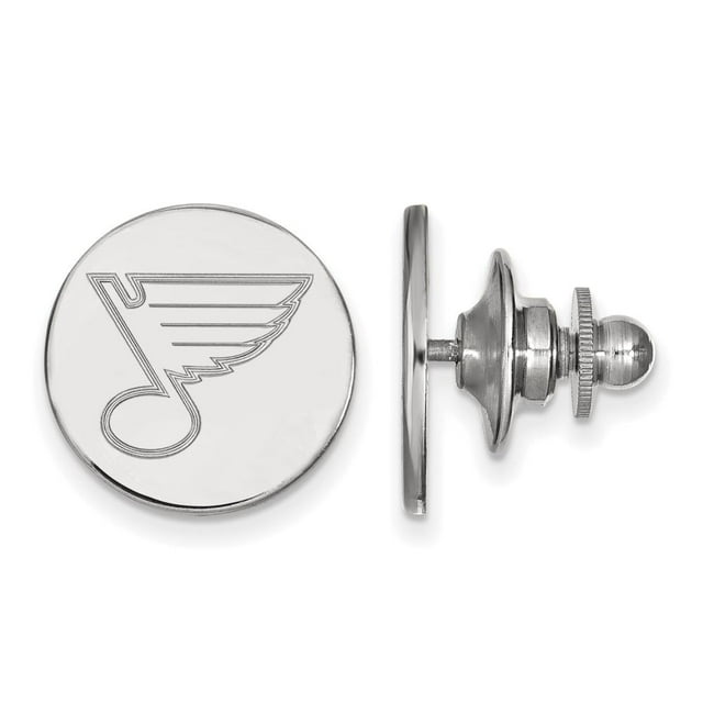 14k White Gold NHL LogoArt St. Louis Blues Lapel Pin Q4W009BLE