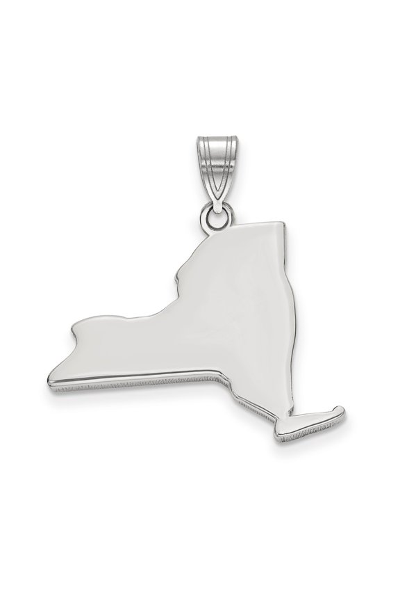 14k White Gold NY State Pendant Bail Only