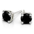 thumbnail image 1 of Paris Jewelry 14k White Gold 0.5 Ct Black Diamond Stud Earrings Jewelry Gift for Women plated, 1 of 4