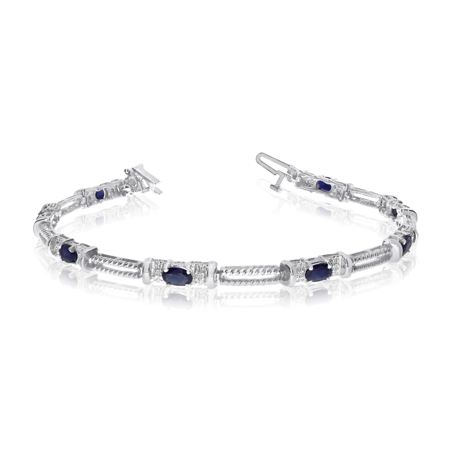 Natural white deals sapphire tennis bracelet