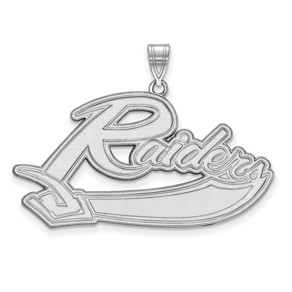 14k White Gold Official Licensed Collegiate Mt. Union College (MUC) XL Pendant