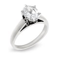 thumbnail image 1 of 14k White Gold Oval Cut Diamond Solitaire Ring 0.90 cttw. (G-H Color, SI Clarity) Size 9.5, 1 of 1