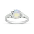 thumbnail image 1 of 14k White Gold Oval Opal And Diamond Ring, 1 of 6