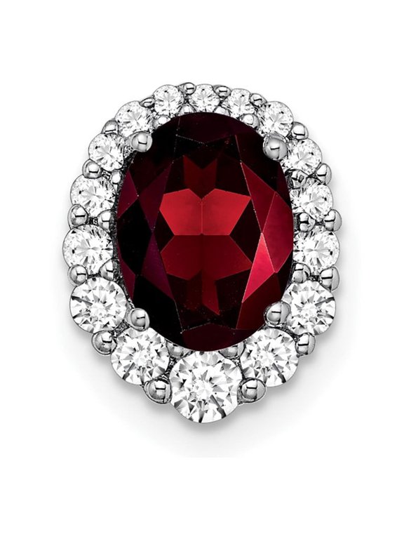 14k White Gold Oval Red Gemstone Ring with Diamond Halo for Women, Garnet or Ruby, Fine Jewelry for Anniversaries, Elegant Timeless Statement Style