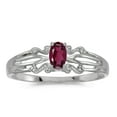 thumbnail image 1 of 14k White Gold Oval Rhodolite Garnet Ring, 1 of 2