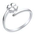 thumbnail image 1 of AFFY 14k White Gold Over Sterling Silver Clover Adjustable Ring, 1 of 1