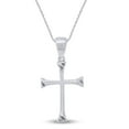 thumbnail image 1 of AFFY 14k White Gold Over Sterling Silver Cross Pendant Necklace, 1 of 5