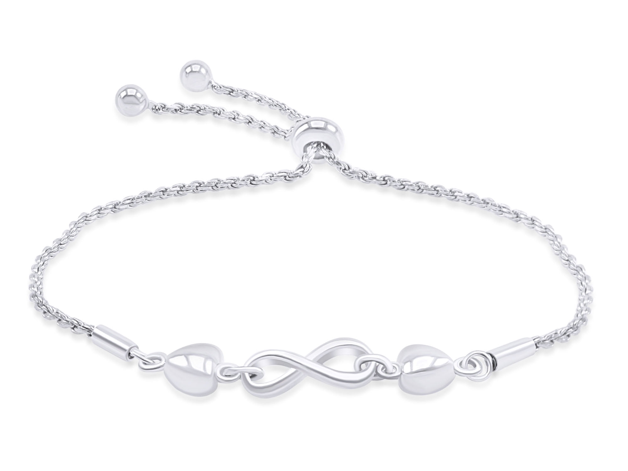 14k white 2024 gold infinity bracelet