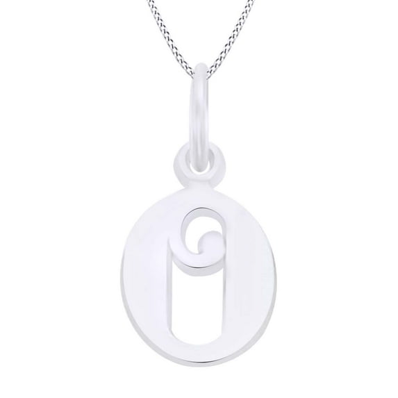 AFFY 14k White Gold Over Sterling Silver Initial "O" Pendant Necklace