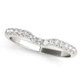 thumbnail image 1 of 14k White Gold Pave Set Curved Diamond Wedding Band (1/5 cttw) Size 4, 1 of 2