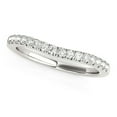 thumbnail image 1 of 14k White Gold Pave Set Round Curved Wedding Band (1/4 cttw) Size 3.5, 1 of 2