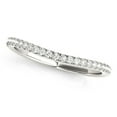 thumbnail image 1 of 14k White Gold Pave Setting Curved Wedding Band (1/10 cttw) Size 5.5, 1 of 2